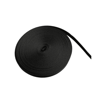 10mm Wide Black Nylon Heavy Duty Polypropylene Webbing Strap- 10m 