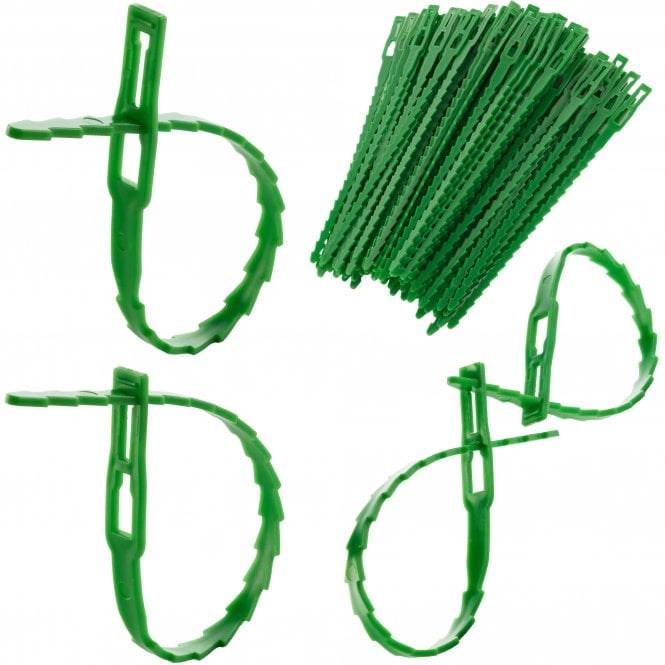 17cm Green Garden Twist Ties – Durable, Reusable Plant and Cable Support (Pack of 100)