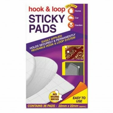 36 x Hook & Loop Mounting Sticky Pads Carpet Car mats Home Garden
