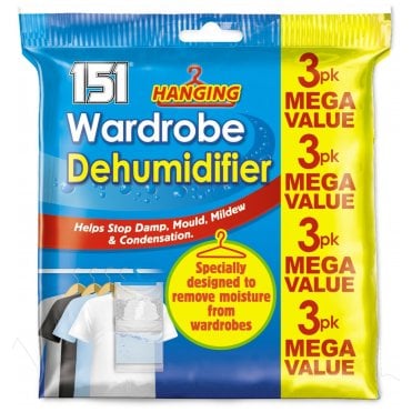 3x Wardrobe Dehumidifier Interior Mould Mildew Stop Damp Moisture Condensation