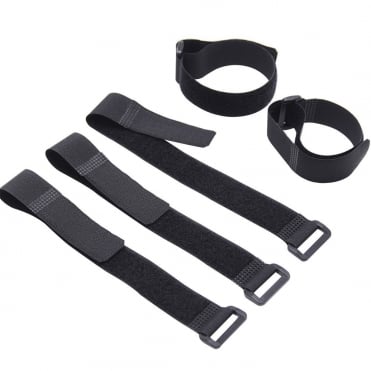 Black Hook and Loop Nylon Strap With Plastic Buckle, 30mm Wide