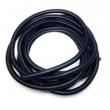 Black Non-Split Corrugated Conduit  Plastic Flexible Cable Tidy Solution Tube Trunking