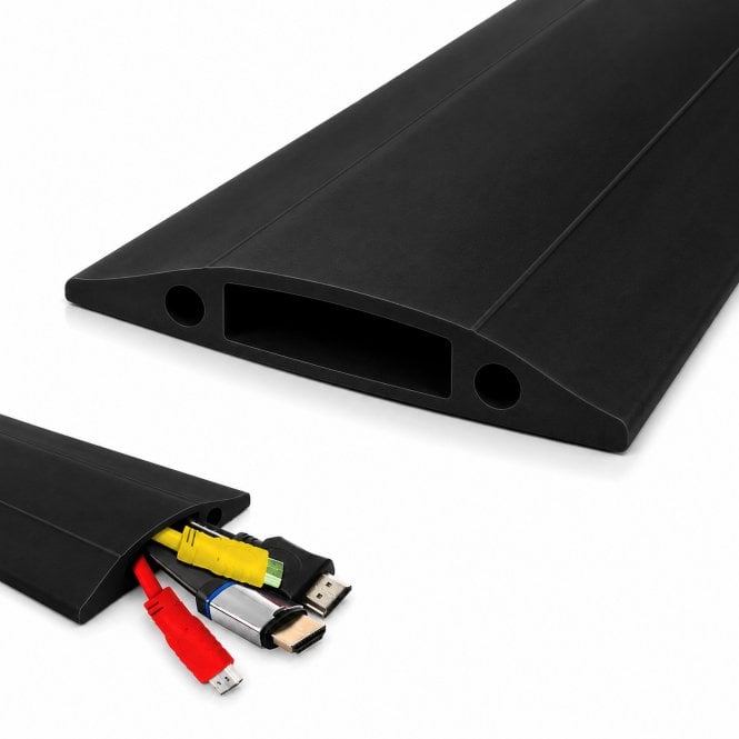 Black PVC Floor Cable Protector Cover 30mm x 10mm Linkable Anti Trip Cable Ramp 1M 2M 3M 4M 5M 10M