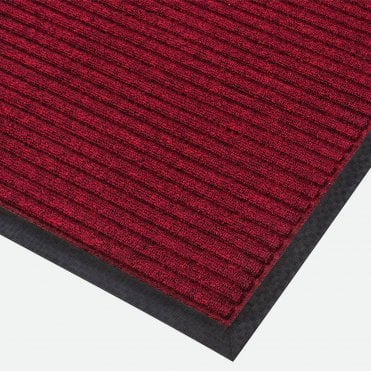 Brushway Wiping & Brushing Indoor Mat with Ridged Design 60cm x 90cm Red