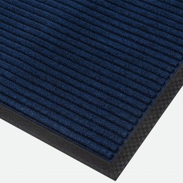 Brushway Wiping & Brushing Indoor Mat with Ridged Design 90cm x 120cm Blue