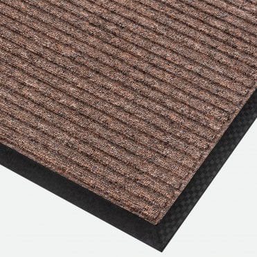 Brushway Wiping & Brushing Indoor Mat with Ridged Design 90cm x 120cm Brown