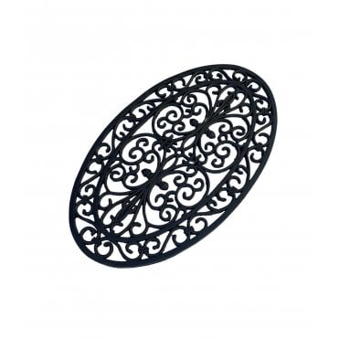 Cast Iron Style Rubber Door Mat - Half-Moon - 8 - 45cmx75cm