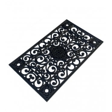 Cast Iron Style Rubber Door Mat - Rectangular - 6 - 45cmx75cm