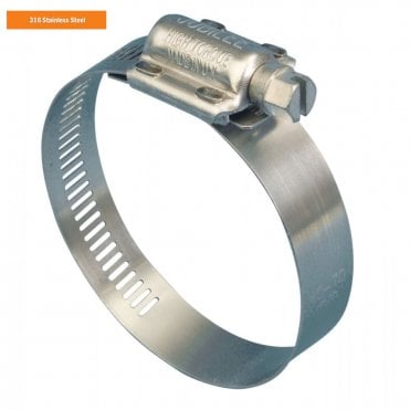 Clips Stainless Steel High Torque Hose Clamp Marine Grade SS316