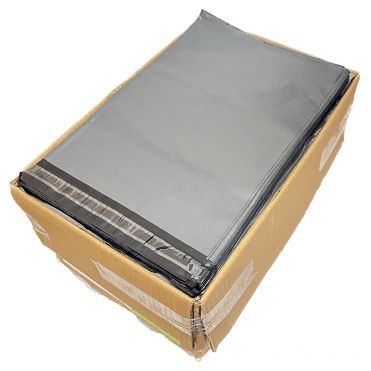 Grey Postal Mailing Bags - 60mu Thickness - Durable, Waterproof, 10" x 14" (25 x 36cm) - 1500 Bags (Box)