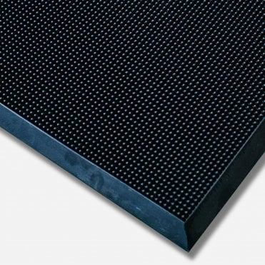 Finger Brush Outdoor Dirt Removal Anti-slip Mat 60cm x 80cm Black
