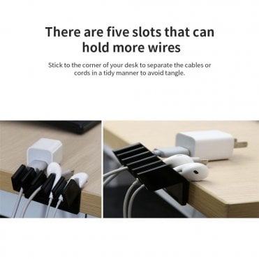 Five Slot Plastic Cable Organizer Wire Cord Divider Holders Multipurpose
