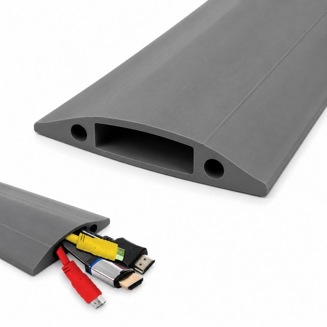 Grey PVC Floor Cable Protector Cover 30mm x 10mm Linkable Anti Trip Cable Ramp 1M 2M 3M 4M 5M 10M