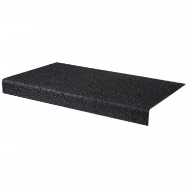 GRP Stair Tread Cover Slip Resistance Moulded Fibreglass 55mm x 345mm x 3m Black