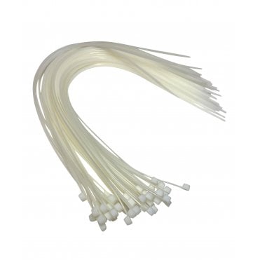 On1shelf Heavy Duty Cable Ties 7.6mm x 400mm – Strong Nylon Zip Ties, Self-Locking Tie Wraps, Black or Natural White