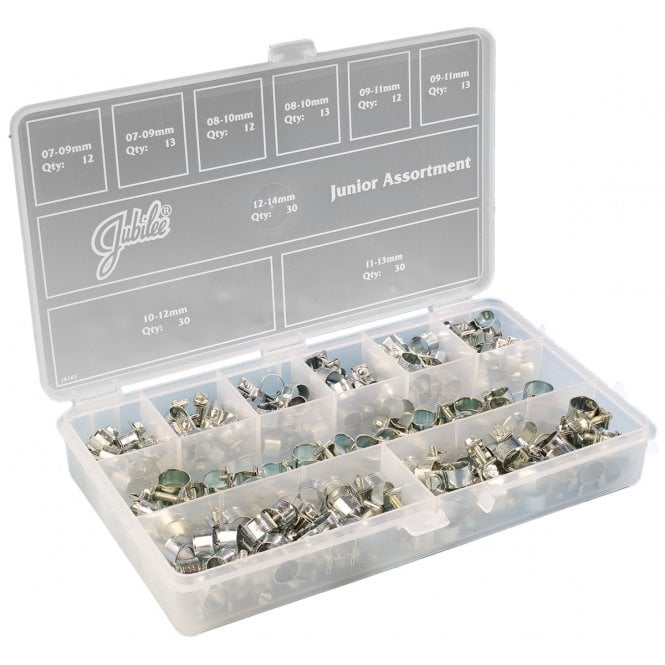 Jubilee JA165 Junior Hose Clip Assortment 165 Piece 7mm-14mm Mild Steel