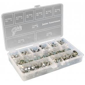Jubilee JA165 Junior Hose Clip Assortment 165 Piece 7mm-14mm Mild Steel