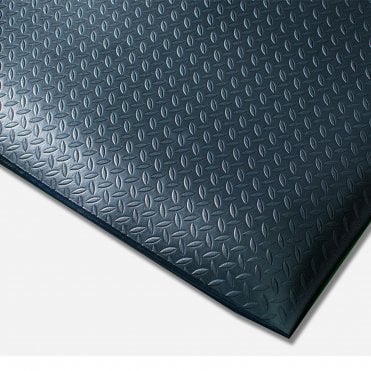 Kumfi Diamond Anti-fatigue Mat with Beveled Edges 90cm x 150cm Black