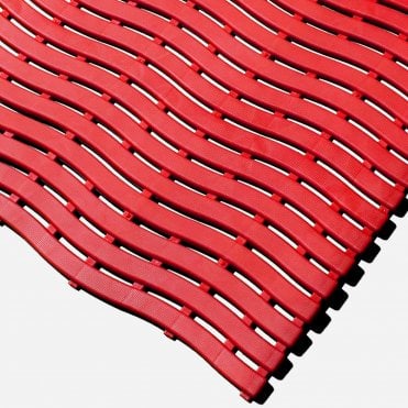 Kumfi Step Roll-Out Barefoot Comfort Anti Slip Duckboard 60cm x 90cm Red