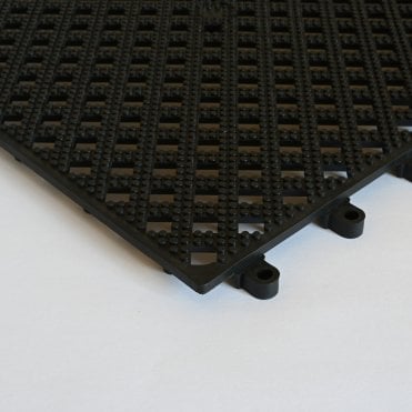 Kumfi Tile Duckboard Interlocking System 30cm x 30cm Black