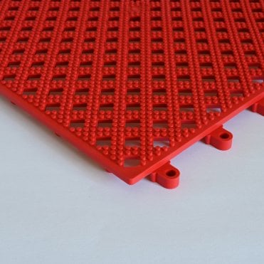 Kumfi Tile Duckboard Interlocking System 30cm x 30cm Red