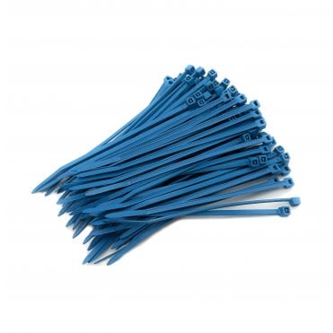 Metal Detectable Cable Ties – 100mm x 2.5mm, Light Blue, Pack of 100