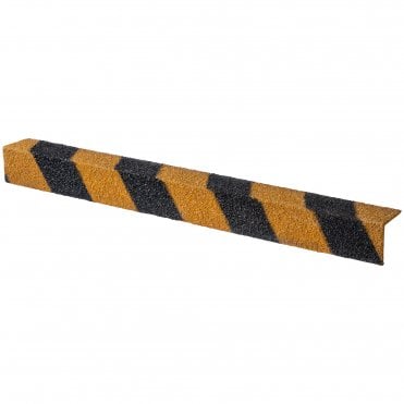 Moulded Fibreglass Slip Resitance Nosing Cover 55mm x 55mm x 2500mm Black/Yellow