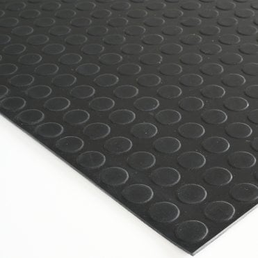 PennyDot Rubber Matting Roll 4.5mm Thickness 122cm Wide Black