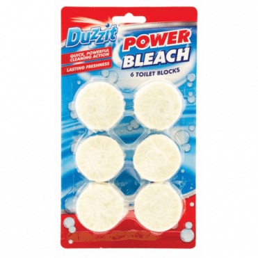 POWER BLEACH WHITE TOILET BLOCK 6PK