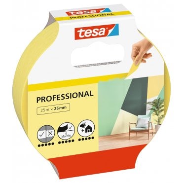 Masking Tape Professional – Yellow 25mm x 25m – Precision Washi Painter’s Tape
