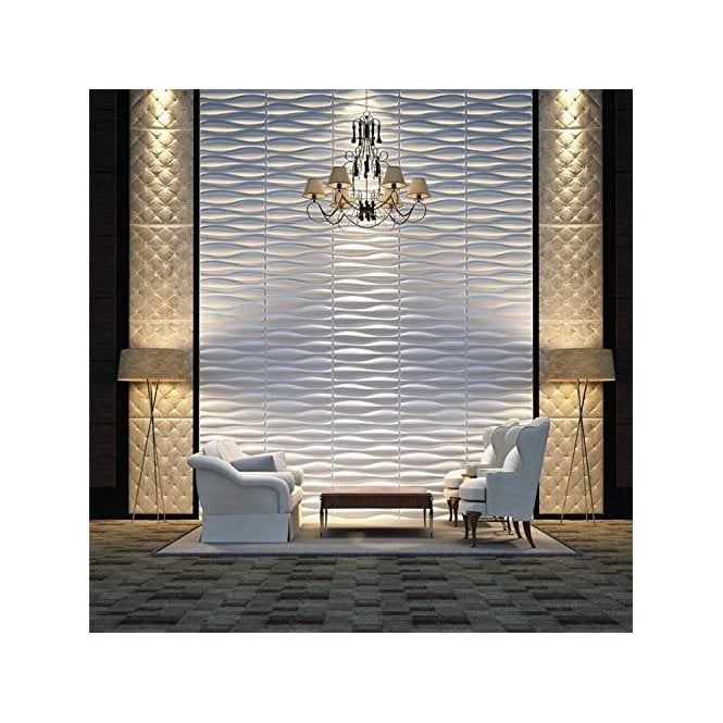 PVC 3D Wall Panel Decorative Wall Ceiling Tiles Cladding Waterproof