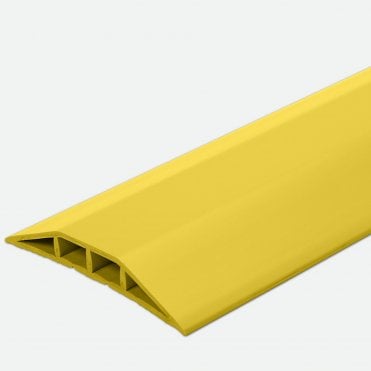 PVC Cable Protector 17mm Thickness with Two Separate Internal Channels 100mm x 3m Yellow