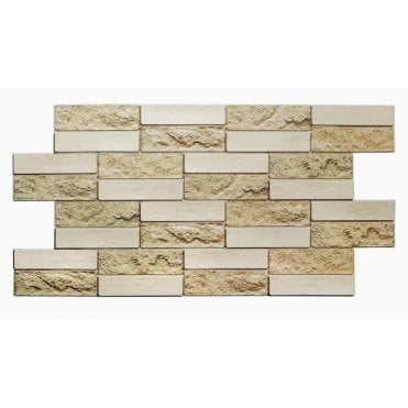PVC PANEL - FRONT BEIGE BRICK - 980 x 480mm 