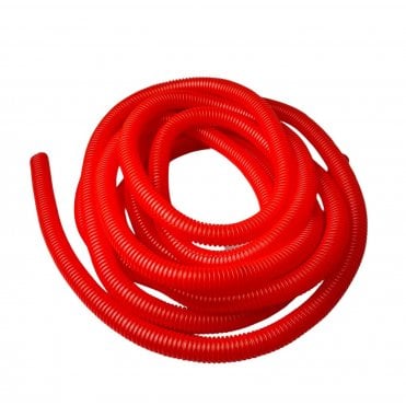 Red Corrugated Conduit Split Plastic Flexible Cable Tidy Solution Tube Trunking