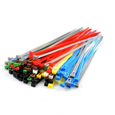 Releasable heavy duty Cable Ties 7.2mm & 7.6mm Width, Coloured