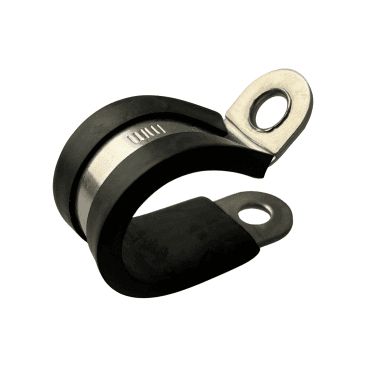 Rubber Lined P-Clips in Stainless Steel