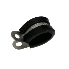 Rubber Lined P-Clips, Zinc Plated Steel, EPDM Cushioned, M6 Fixing Hole, Sizes 5–52mm (Packs 1/5/10/20)
