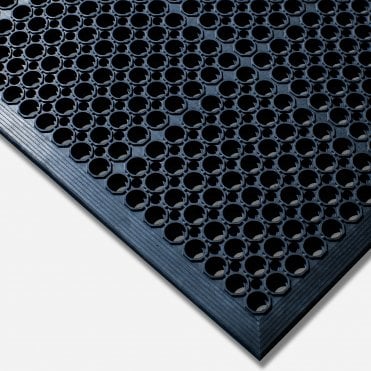 Sentry Outdoor Dirt Removal Mat with Honeycomb Design 91cm x 152cm Black