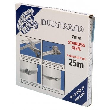 Stainless Steel Multiband Banding Dispenser, 25 m, 7mm