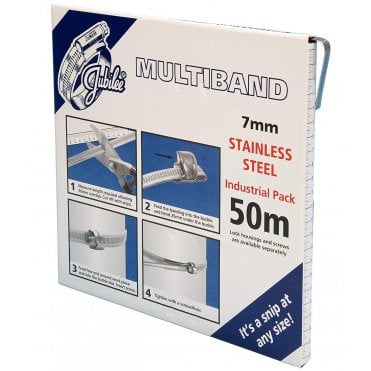 Stainless Steel Multiband Banding Dispenser, 50m, 7mm