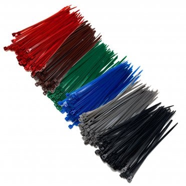 On1shelf Standard Nylon Cable Ties 4.8mm Wide – Self-Locking Zip Ties, 200mm to 920mm Lengths, Multiple Colours & Pack Sizes