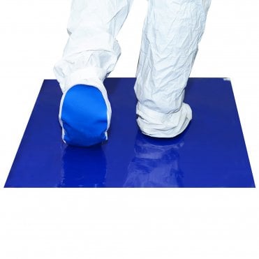 Sticky Step Decontamination Control Mat 90cm x 150cm Blue