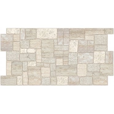 STONE EFFECT - LIGHT LIMESTONE - PVC PANEL 980 x 480mm