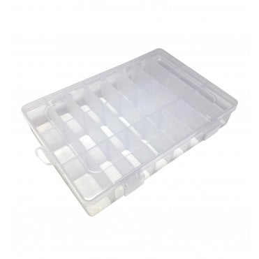 Storage Box Hard Plastic Adjustable Slot Plastic Craft Organizer 24 Compartment 