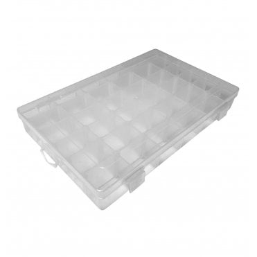 Storage Box Hard Plastic Adjustable Slot Plastic Craft Organizer 36 Compartment 