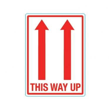 THIS WAY UP Self Adhesive Sticky Labels on a Roll
