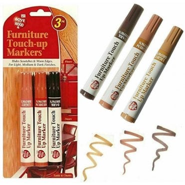 Touch up Marker Pen for Wood Floor Furniture Repair Light Medium and Dark Brown