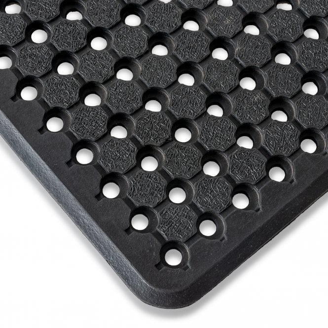 Utility Anti-Slip Rubber Mat with 10mm Thickness 120cm x 180cm Black