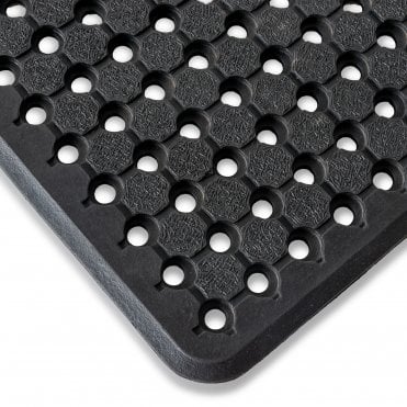 Utility Anti-Slip Rubber Mat with 10mm Thickness 120cm x 180cm Black
