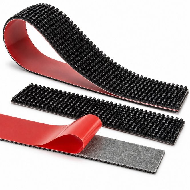 VELCRO® Brand ALFA-LOK® PS-5345 Self-Engaging Fastener Tape Black 25mm – General Purpose Acrylic Adhesive – 1m, 2m, 5m & 25m